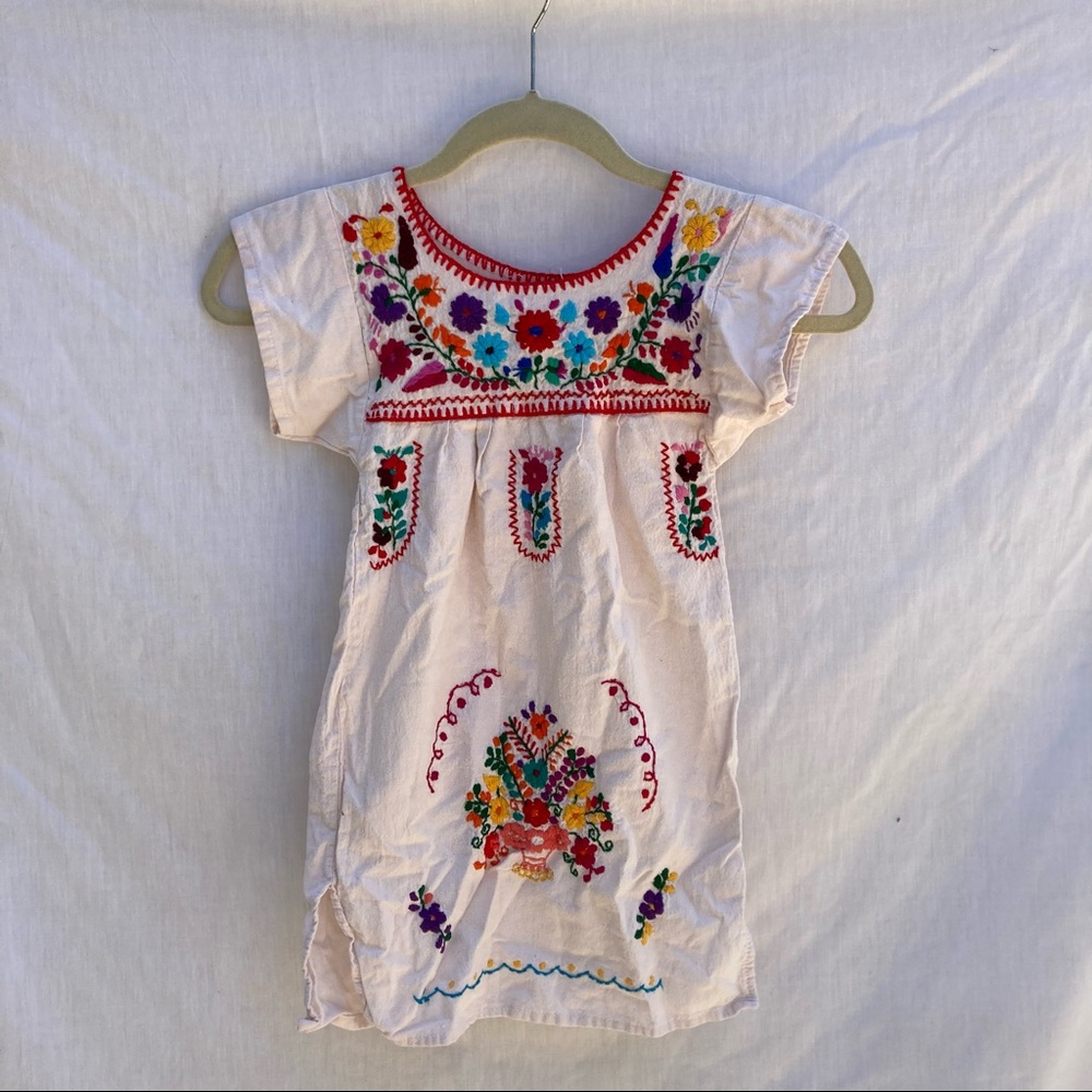Toddler Mexican Latin Embroidered Flower Dress